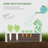 Galvanized Raised Garden Bed, 4' x 3' x 1' Outdoor Metal Planter Box