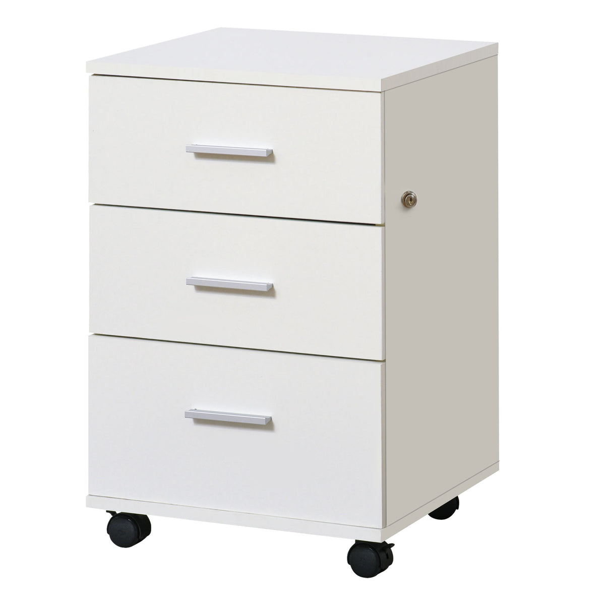 Mobile Filing Cabinet with Wheels, 3 Drawer File Cabinet with Lock and Keys for Home Office
