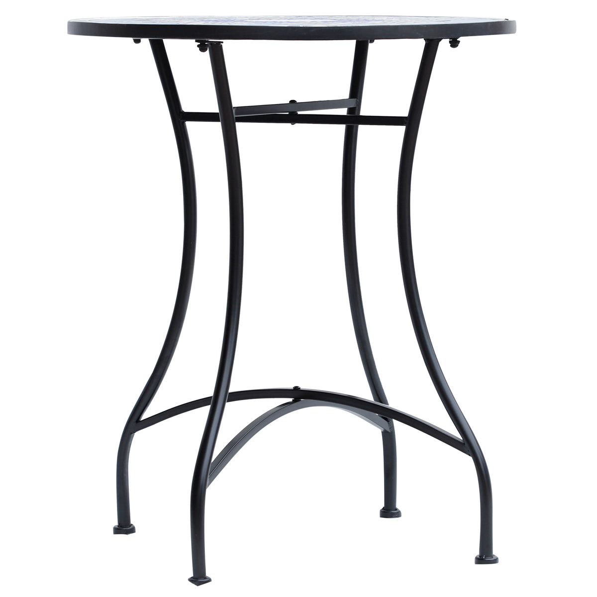 Table de patio ronde mosaïque 23,6