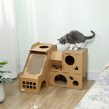 Maison pour chat en carton multi-niveaux