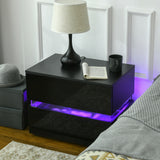 Modern Nightstand, Bedside Table with 2 Drawers