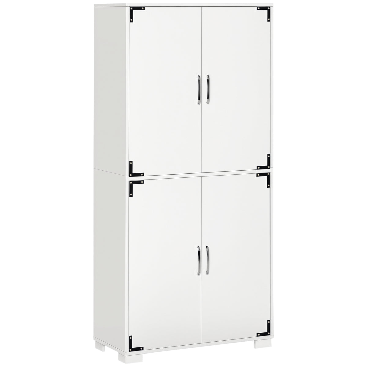 Meuble de Rangement pour Cellier de Cuisine de Ferme avec 4 Portes, Armoire de Cuisine avec Étagères