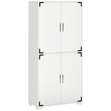Meuble de Rangement pour Cellier de Cuisine de Ferme avec 4 Portes, Armoire de Cuisine avec Étagères