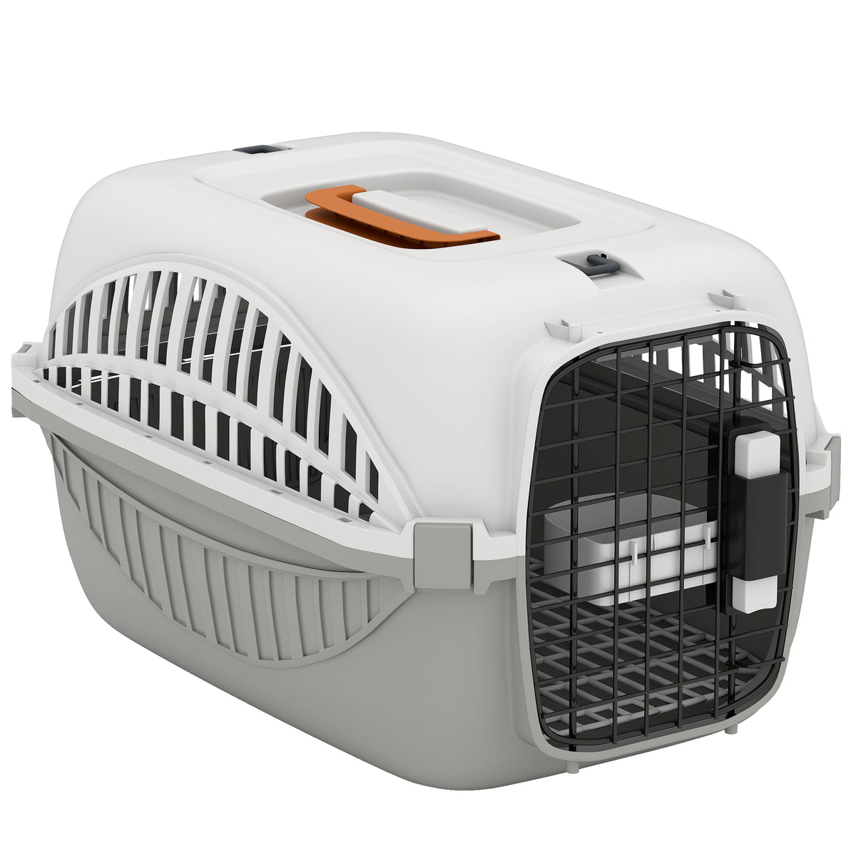 Transporteur pour animaux approuvé par les compagnies aériennes pour mini-chiens et chats avec porte en grillage d'acier
