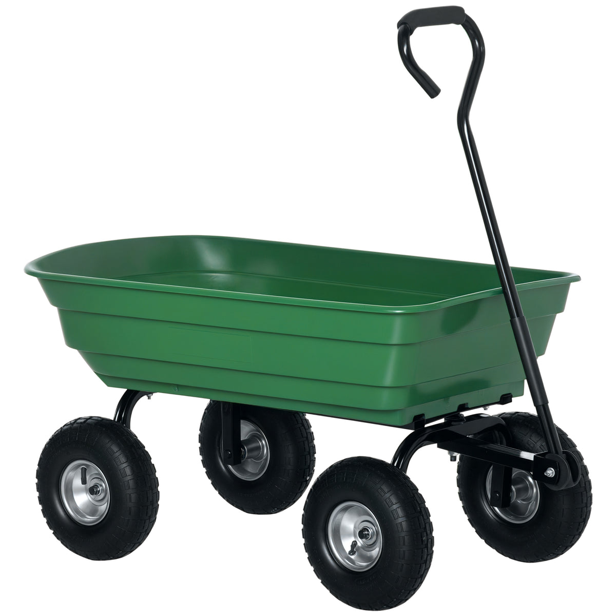 Chariot de jardin acier avec poignée et pneus pneumatiques 10