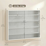 5-storey Display Cabinet, Shot Glass Display Case, Glass Curio Cabinet with 2 Glass Doors and 4 Adjustable Shelves
