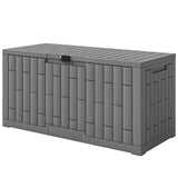 80 Gallon Resin Deck Box, Lockable Outdoor Storage Box