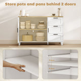 Buffet Cabinet with Soft-Close Doors, Modern Sideboard with 3 Drawers for Living Room