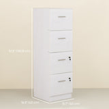 Vertical Filing Cabinet with Lock, 4 Drawer File Cabinet with Adjustable Hanging Bar for A4 and Letter Size
