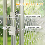 Outdoor Dog Kennel with Two Rooms, Escape-Proof Lock