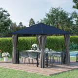 10' x 10' Hardtop Gazebo with PC Board Roof and Aluminum Frame