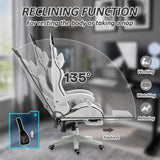 Cute Racing Gamer Chair, PU Leather Gaming Chair with Footrest, Headrest and Lumbar Support