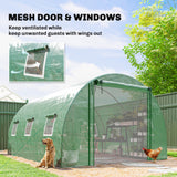 Walk-in Tunnel Greenhouse, Roll-up Mesh Door