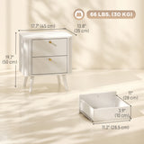 Modern Nightstand Set of 2, Bedside Table with 2 Drawers