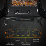 Electric Fireplace Stove Heater with LED Fire Flame Effect