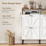 Shoe Storage Cabinet with 4 Flip Drawers, Holds Up to 24 Pairs
