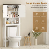 Over The Toilet Storage, Bathroom Cabinet Over Toilet with Open Shelf and Adjustable Bottom Bar