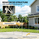 10' x 15' Heavy Duty Carport, Portable Garage Car Canopy Tent Shelter with Reinforced Galvanized Frame