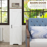 Farmhouse Accent Cabinet with Adjustable Shelf Barn Door Storage Cabinet for Living Room Floor Pantry Cabinet