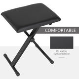 Adjustable Piano Bench, X-Style Folding Piano Stool with Padded Seat, Keyboard Chair