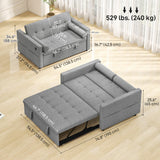 Canapé-lit Convertible, Petit Causeuse Lin Futon pour Salon