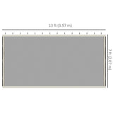 Replacement Mosquito Netting for Gazebo 10' x 13' Black Screen Walls for Canopy with Zippers