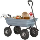 Chariot de jardin acier avec poignée et pneus pneumatiques 10
