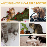 Cat Condo 3 Story Three Holes with Sisal Seaweed Scratching Cover Surface, 15