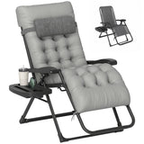 Padded Folding Recliner Chair, Adjustable Backrest