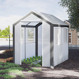 8' x 6' x 7.5' Heavy-duty Walk-in Greenhouse Outdoor Vegetable Plants Growing Warm House Seed Plant Growth Tent Polytunnel Shelter White