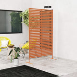 Decorative Outdoor Privacy Panel, Freestanding Metal Outdoor Divider with Stand for Garden