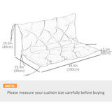 Coussin balançoire porche coussin banc jardin dossier non-glissant coussinets doux 2 places 39,4