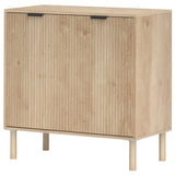 Accent Cabinet with Doors & Adjustable Shelf, Freestanding Console Cabinet with Wood Legs