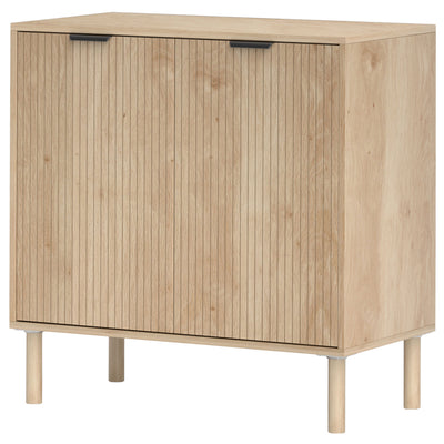 Accent Cabinet with Doors & Adjustable Shelf, Freestanding Console Cabinet with Wood Legs
