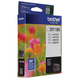 Brother LC3011BKS Black Ink Cartridge, Standard Yield