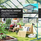 16' x 8' Aluminum Polycarbonate Greenhouse Walk-in Garden Greenhouse Kit with Adjustable Roof Vent