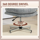 Computer Desk Chair, Armless Office Chair with Wide Padded Seat and Adjustable Height