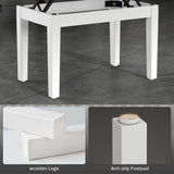 Banc de piano ajustable avec rangement et coussin en simili-cuir PU doux
