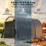 10' x 15' Heavy Duty Carport, Portable Garage Car Canopy Tent Shelter with Reinforced Galvanized Frame