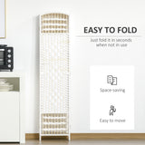 6 Panel Room Divider, 5.6 ft Tall Folding Privacy Screen