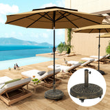46 lbs Resin Round Patio Umbrella Base, Umbrella Stand with Wheels