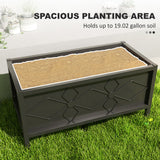 Galvanized Raised Garden Bed with Drainage Holes, Metal Raised Flower Bed
