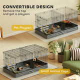 Guinea Pig Cage with Removable Top, 2 Separate Area