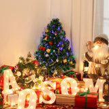 2.5FT Prelit Artificial Tabletop Christmas Tree with Fibre Optics Holiday Home Xmas Decoration for Table and Desk Geen