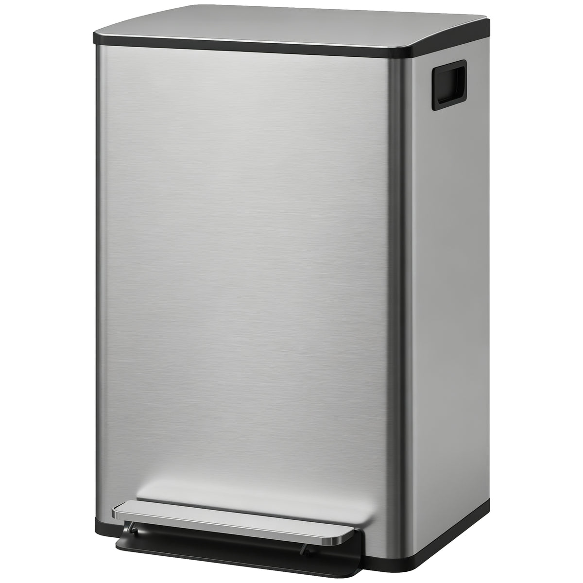 Trash Can with Soft-Close Lid, Garbage Can with Removable Inner Bucket for Kitchen 13.2 gal/50 L