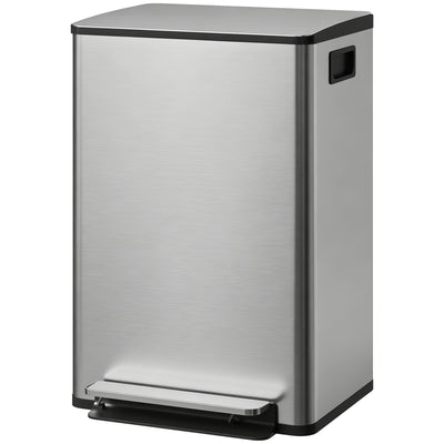 Trash Can with Soft-Close Lid, Garbage Can with Removable Inner Bucket for Kitchen 13.2 gal/50 L