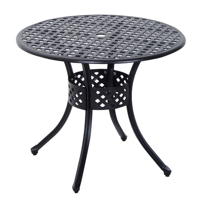 33-Inch Roud Patio Dining Table with Umbrella Hole