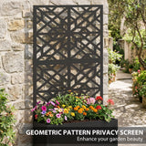 Metal Raised Garden Bed with Trellis for Climbing Plants