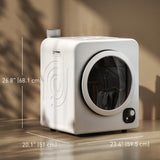 Sécheuse à linge compacte, Sécheuse de vêtements portatif 1300W avec 4 modes de séchage, cuve en acier inoxydable