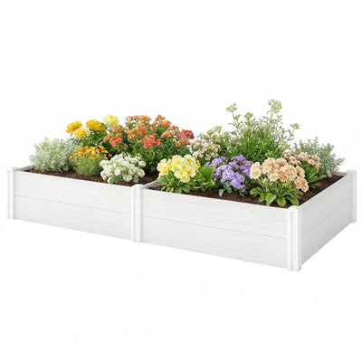 Vinyl Raised Garden Bed Kit, 6.5 x